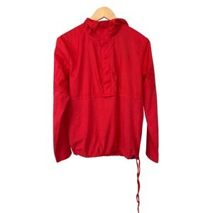 Under Armour‎ Women's Red Pullover Jacket Anorak Hooded Drawstring SM